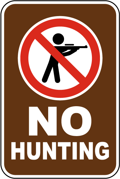 No Hunting Sign