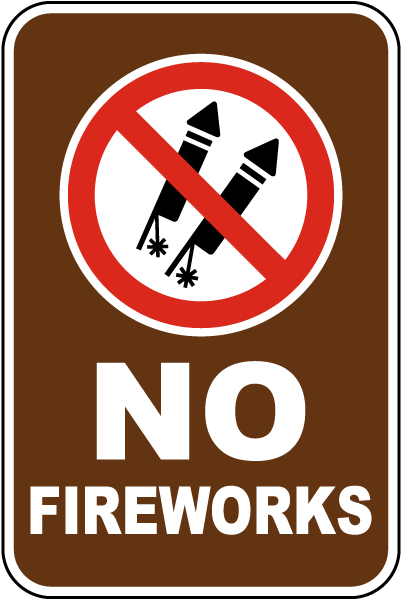 No Fireworks Sign