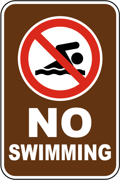 No Swimming Sign