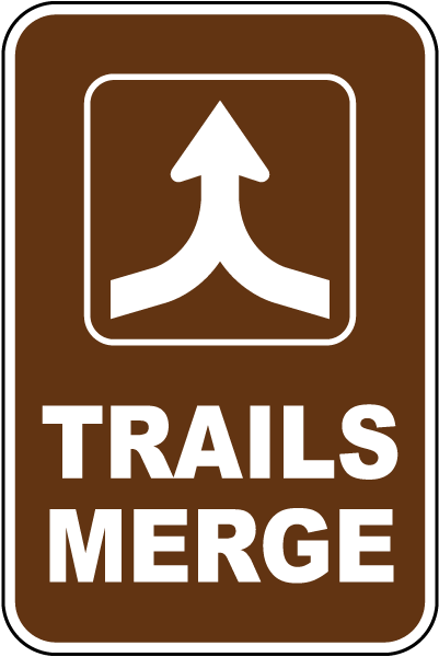 Trails Merge Sign