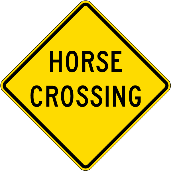 Horse Crossing Sign