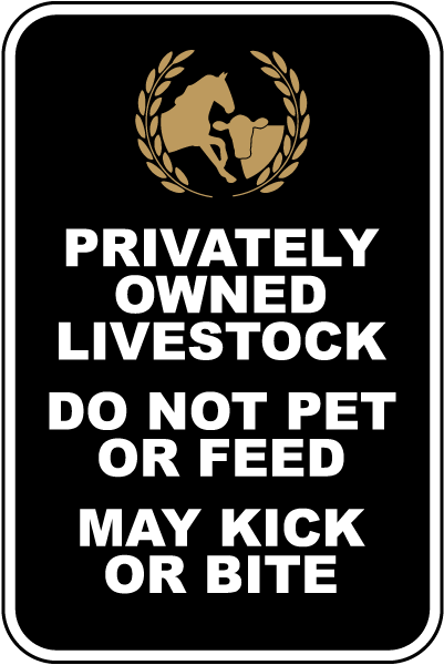 Privately Owned Livestock Sign