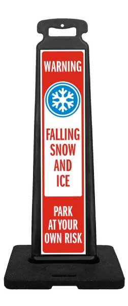 Warning Falling Snow and Ice Vertical Panel