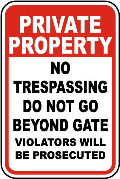 Do Not Go Beyond Gate Sign