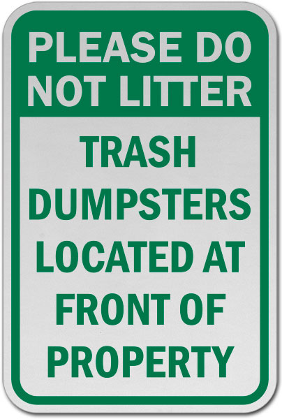 Please Do Not Litter Sign