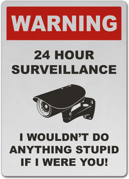 24 Hour Surveillance Sign