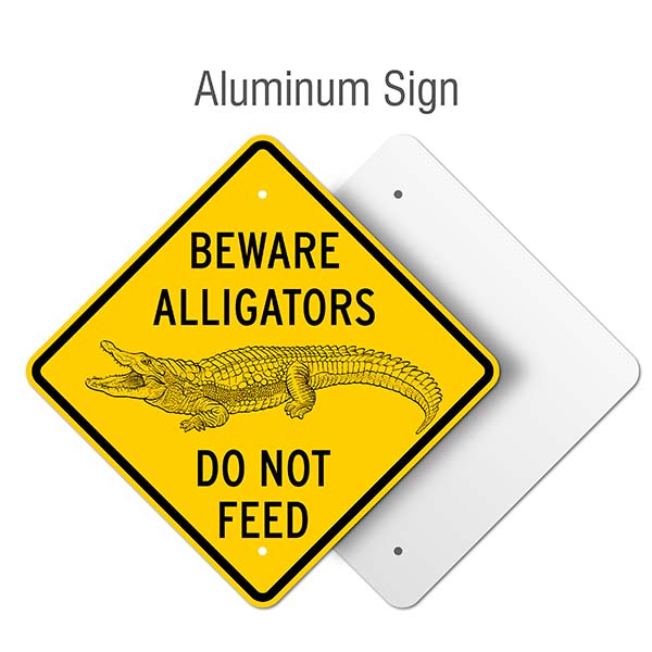Beware Alligators Do Not Feed Sign