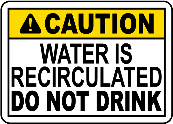 California Spray Ground Water Sign