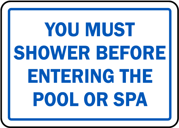 Maine Bathers Must Shower Sign