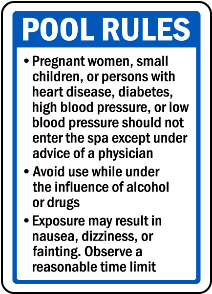 Minnesota Spa Rules Sign