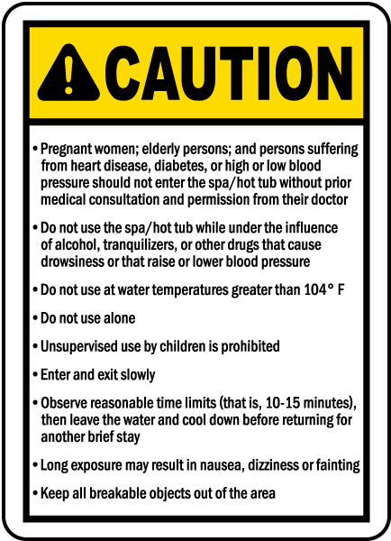 Vermont Spa Rules and Warnings Sign