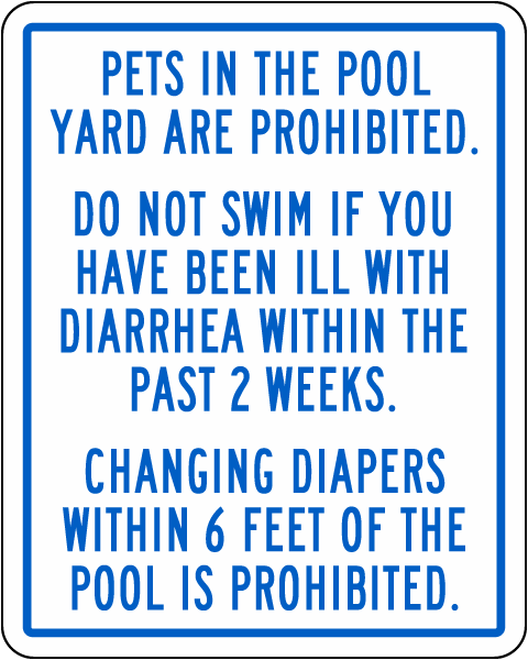 Texas Pool Rules Sign