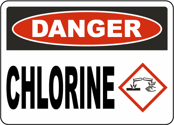 Danger Chlorine Sign