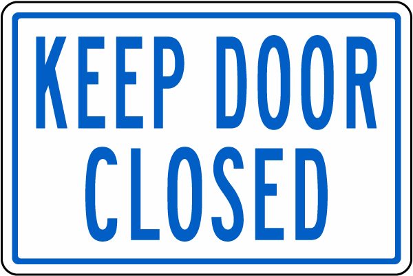 California Keep Door Closed Pool Sign