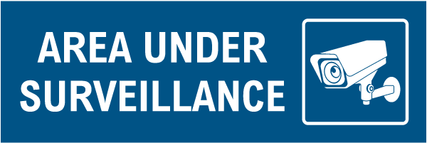 Area Under Surveillance Sign