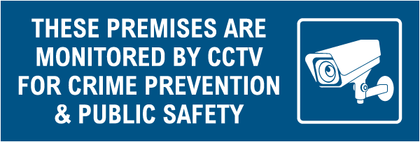 Monitored For Crime & Public Safety Sign