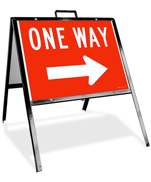 One Way Right Sandwich Board Sign