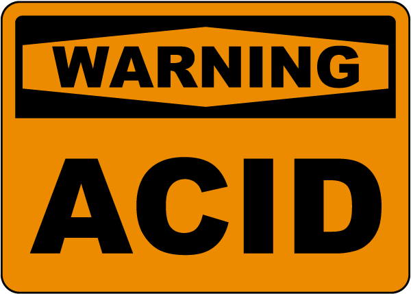 Warning Acid Sign