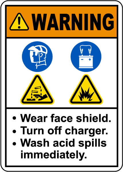 Warning Acid Safety Sign