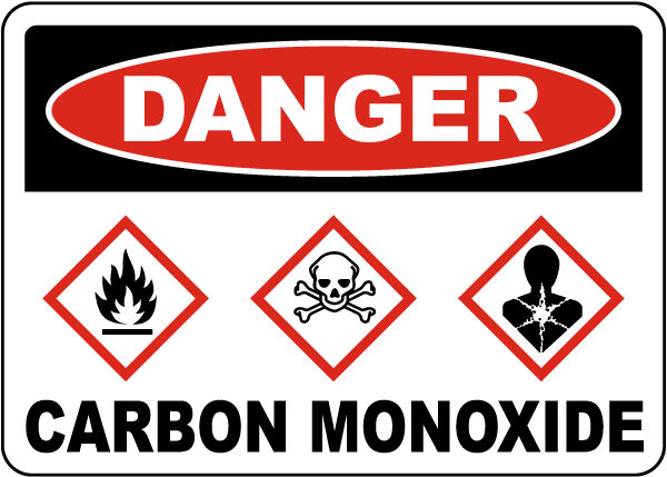 Danger GHS Carbon Monoxide Sign