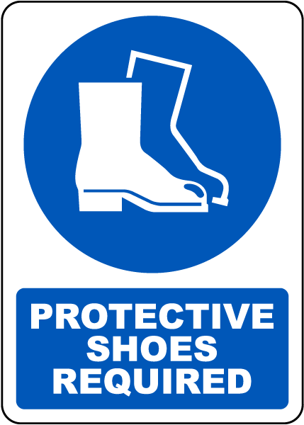 Protective Shoes Required Sign