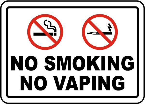 No Smoking No Vaping Sign