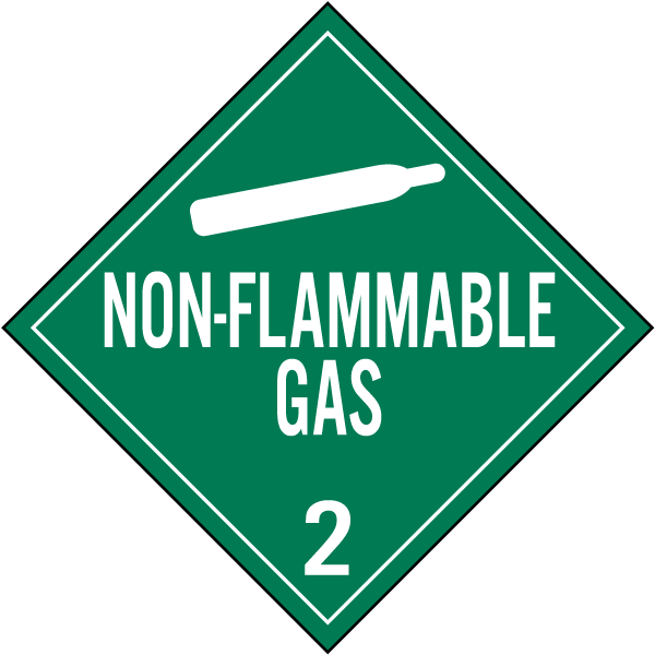Non-Flammable Gas Class 2 Placard