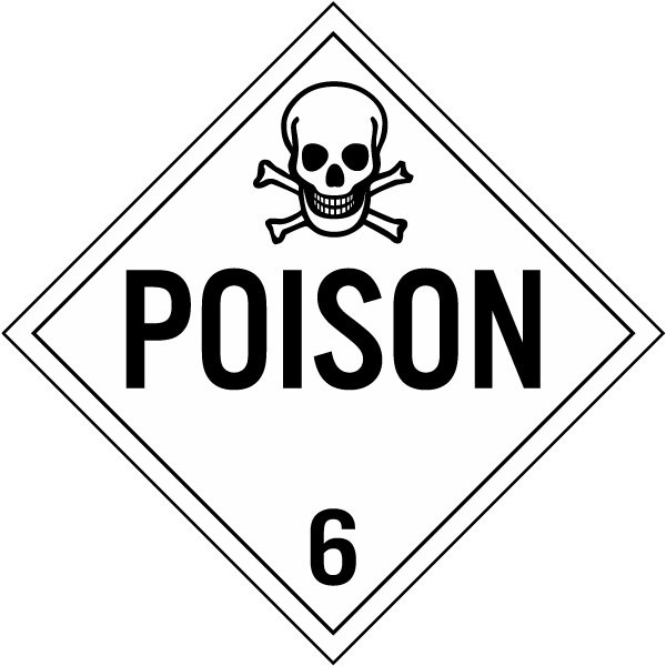 Poison Class 6 Placard