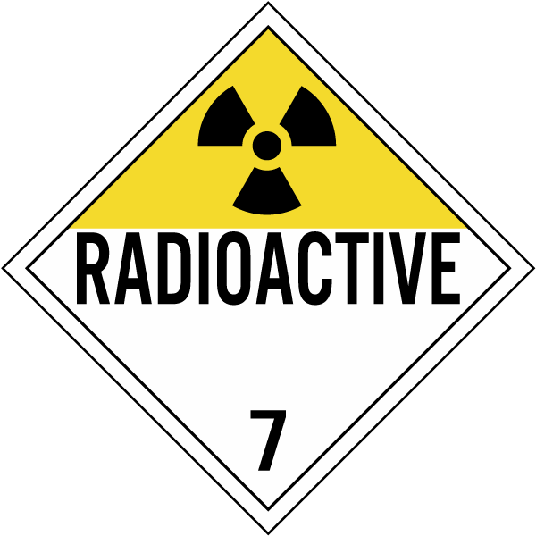 Radioactive Class 7 Placard