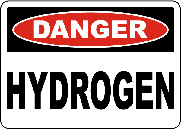 Danger Hydrogen Sign
