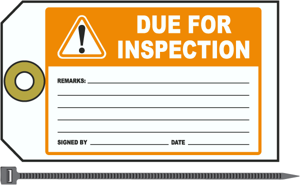 Due For Inspection Tag