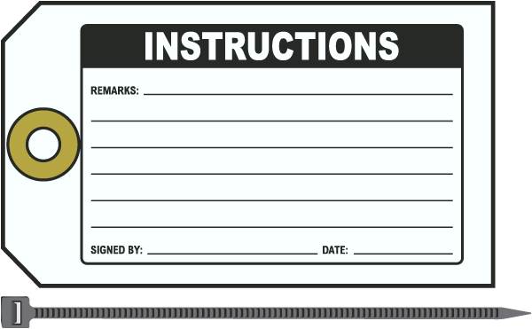 Instructions Tag