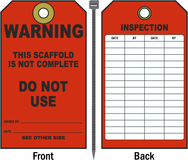 Warning This Scaffold Is Not Complete Tag