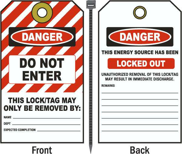 Danger Do Not Enter Tag