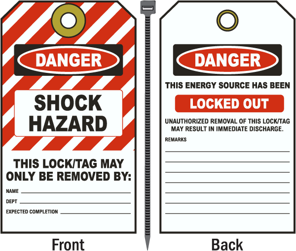 Danger Shock Hazard Tag