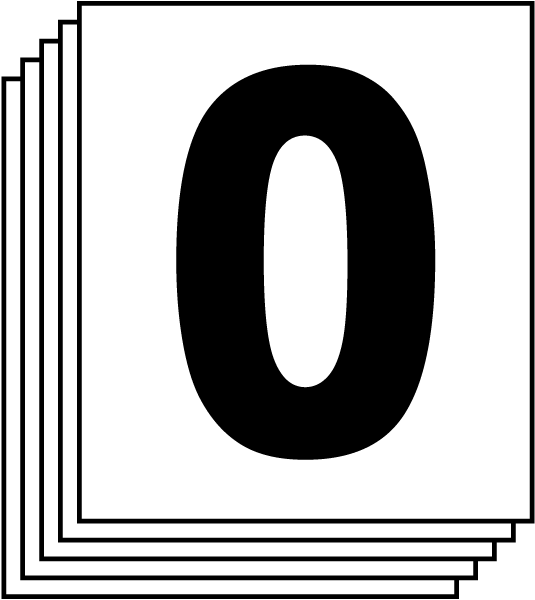 Number 0 For Blank NFPA Diamond