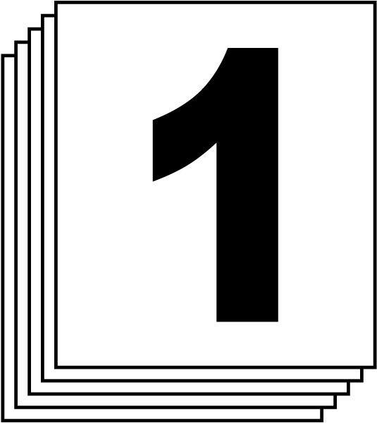 Number 1 For Blank NFPA Diamond