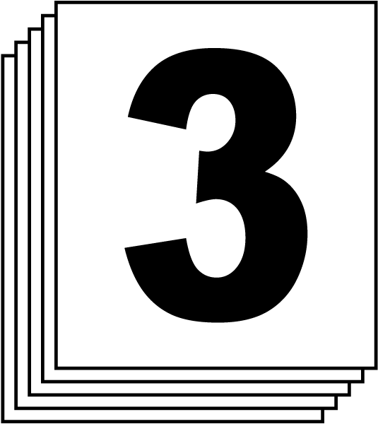 Number 3 For Blank NFPA Diamond