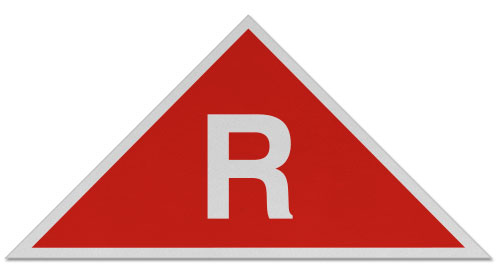 Red / White NJ Roof Truss Sign