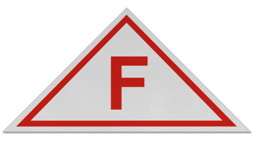 White / Red NJ Floor Truss Sign