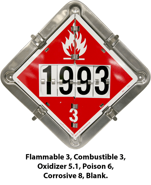 Solid Frame 5 Placard Dual Flip Set