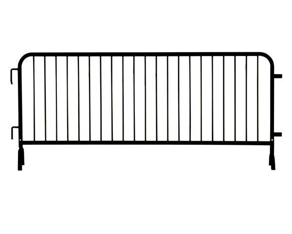 8.5 ft Black Interlocking Steel Barricade