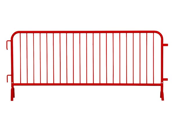 8.5 ft Red Interlocking Steel Barricade