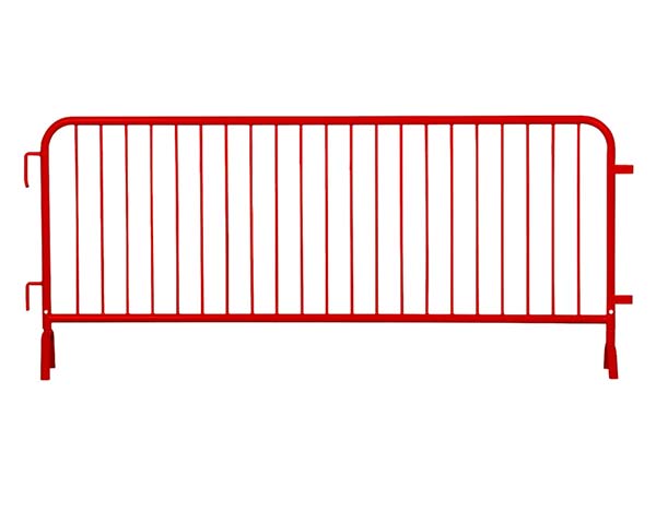 8.5 ft Red Interlocking Steel Barricade