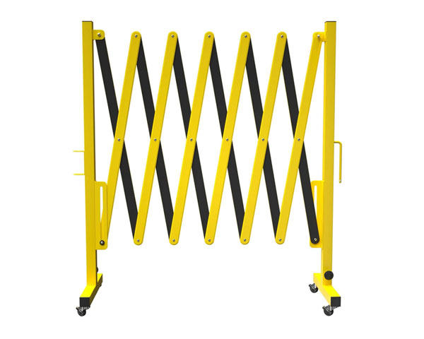 Yellow Black Expandable Metal Barricade