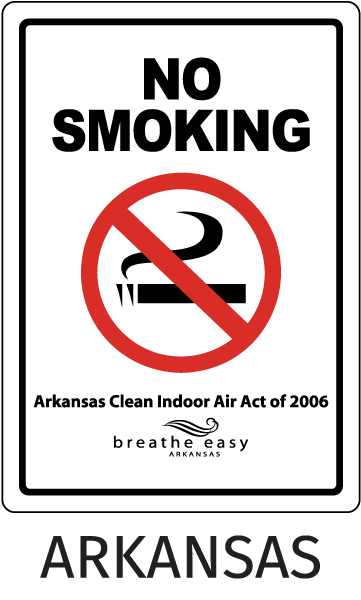 Arkansas No Smoking Sign
