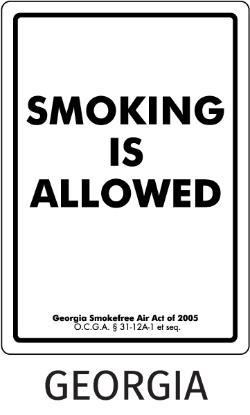 Georgia No Smoking Sign