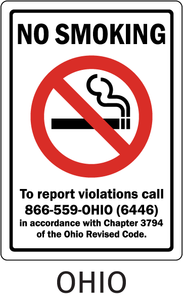 Ohio No Smoking Sign