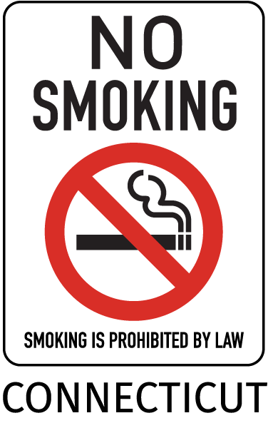 Connecticut No Smoking Sign