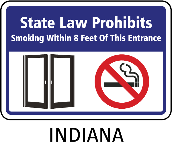 Indiana No Smoking Sign